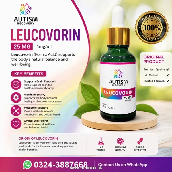 Autism Recovery Leucovorin 25mg Oil Price in Pakistan