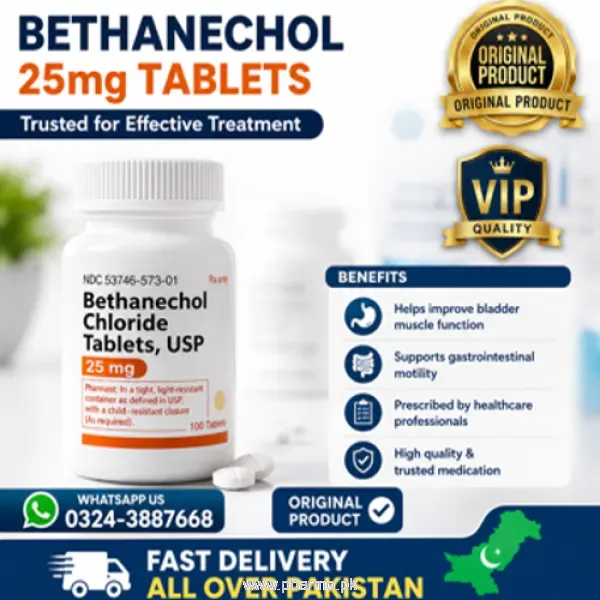 Bethanechol 25mg Tablets Price in Pakistan