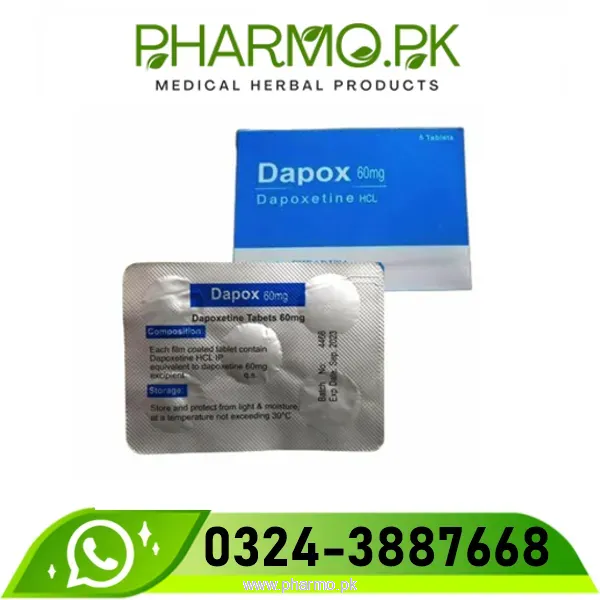 Dapox 60mg Dapoxetine HCL Tablets Price in Pakistan