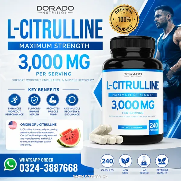 Dorado Nutrition L-Citrulline 3000mg Price in Pakistan