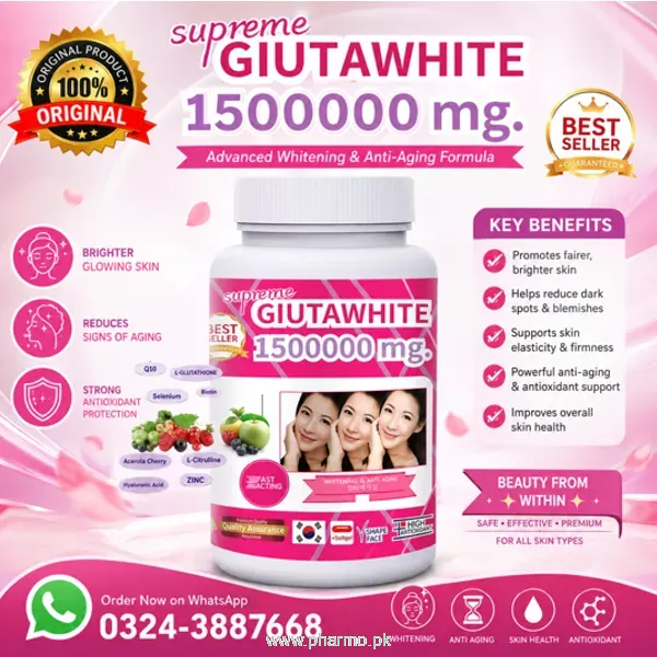 Gluta White 1500000mg Capsules Price in Pakistan