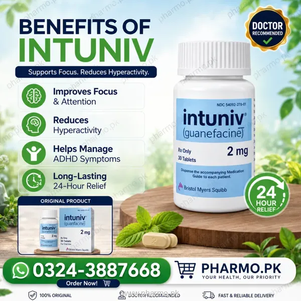 Intuniv Guanfacine 2mg Tablets Price in Pakistan
