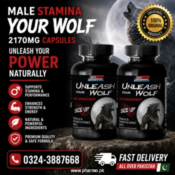 Male Stamina Your Wolf 2170mg Capsules In Pakistan