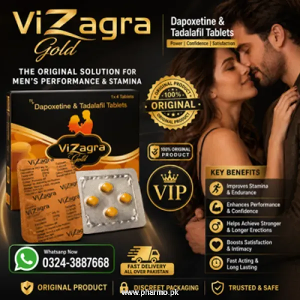 Original Vizagra Gold Dapoxetine & Tadalafil Tablet