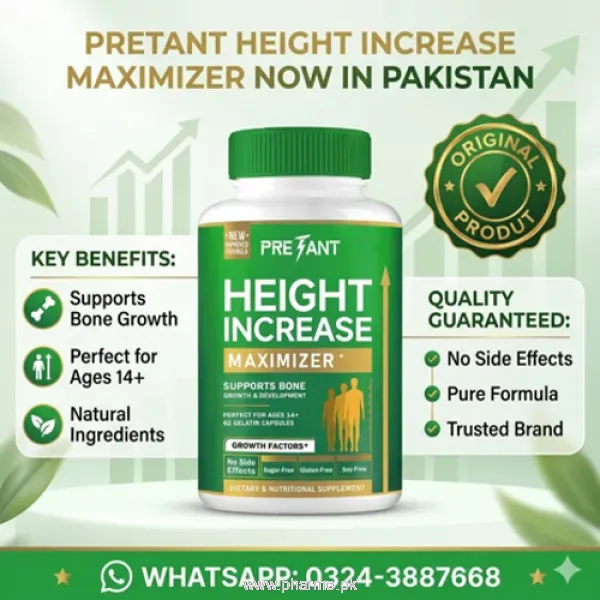 Pretant Height Increase Maximizer Capsules  in Pakistan