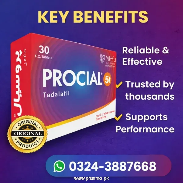 Procial 5mg Tadalafil Tablets Price in Pakistan