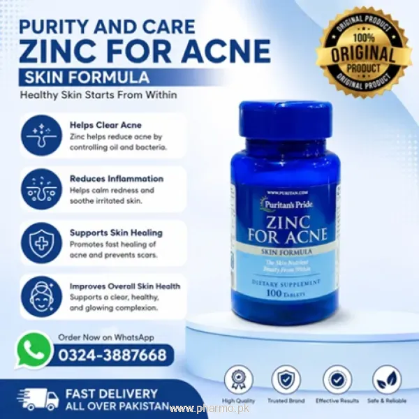 Puritan Pride Zinc For Acne Tablets In Pakistan 