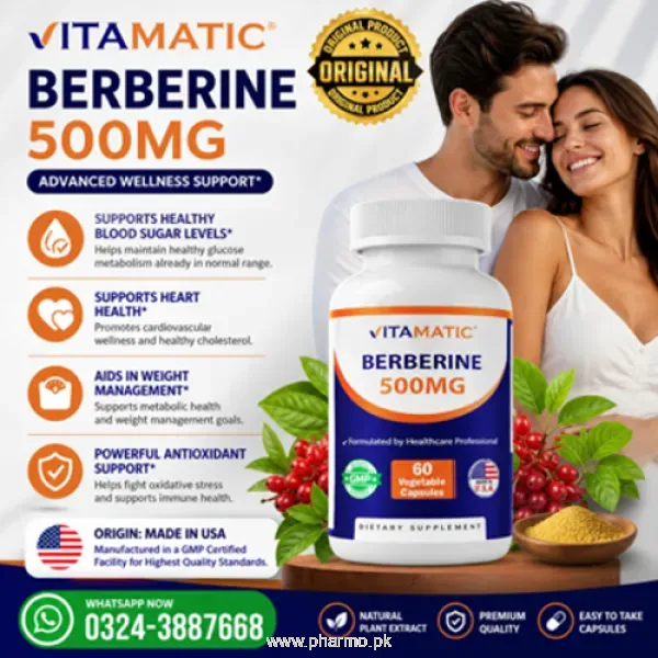 Vitamatic Berberine Supplement 500mg in Pakistan